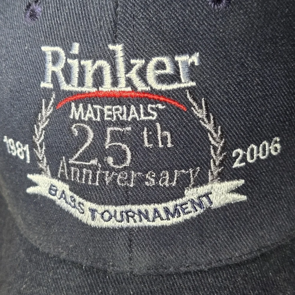 Rinker Materials 25th Anniversary Cap Bass Tournament Adjustable 2006 Vintage